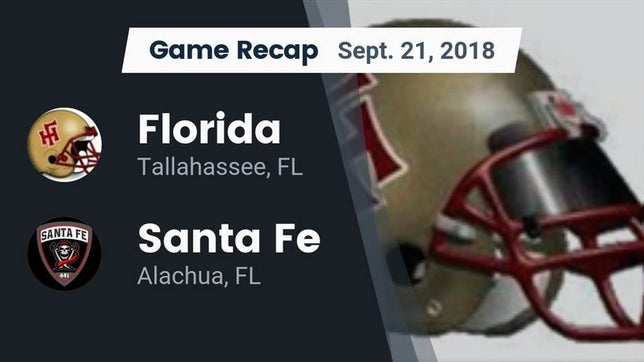 Watch this highlight video of the Florida State University High School (Tallahassee, FL) football team in its game Recap: Florida  vs. Santa Fe  2018 on Sep 21, 2018