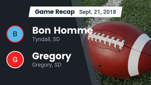 Watch this highlight video of the Bon Homme (Tyndall, SD) football team in its game Recap: Bon Homme  vs. Gregory  2018 on Sep 21, 2018