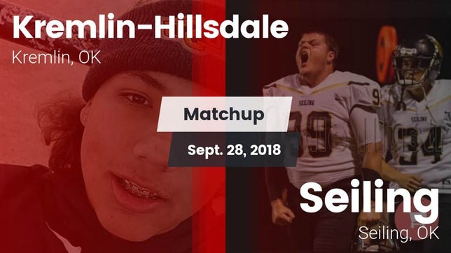 Watch this highlight video of the Kremlin-Hillsdale (Kremlin, OK) football team in its game Matchup: Kremlin-Hillsdale vs. Seiling  2018 on Sep 28, 2018