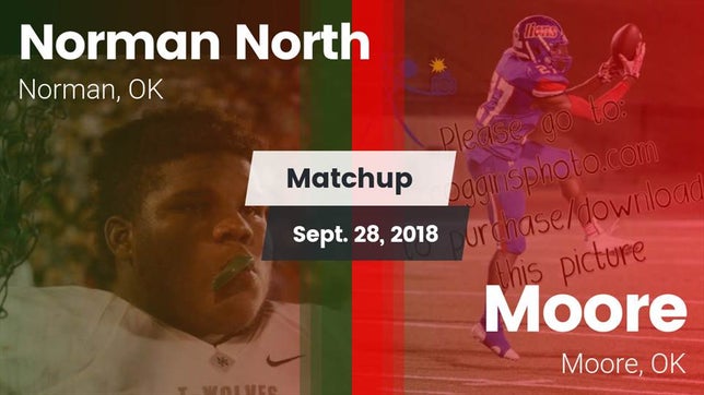 Watch this highlight video of the Norman North (Norman, OK) football team in its game Matchup: Norman North High vs. Moore  2018 on Sep 28, 2018