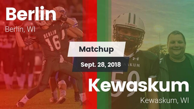Watch this highlight video of the Berlin (WI) football team in its game Matchup: Berlin  vs. Kewaskum  2018 on Sep 28, 2018