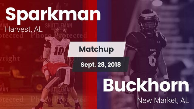 Watch this highlight video of the Sparkman (Harvest, AL) football team in its game Matchup: Sparkman vs. Buckhorn  2018 on Sep 28, 2018