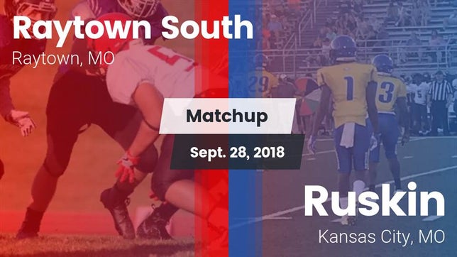 Watch this highlight video of the Raytown South (Raytown, MO) football team in its game Matchup: Raytown South vs. Ruskin  2018 on Sep 28, 2018