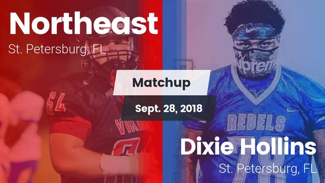 Watch this highlight video of the Northeast (St. Petersburg, FL) football team in its game Matchup: Northeast High vs. Dixie Hollins  2018 on Sep 27, 2018