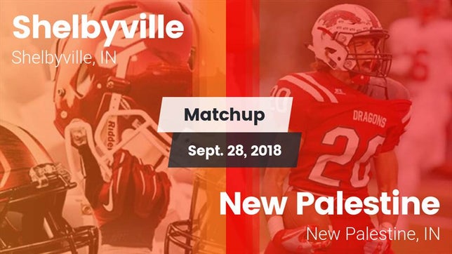 Watch this highlight video of the Shelbyville (IN) football team in its game Matchup: Shelbyville High vs. New Palestine  2018 on Sep 28, 2018