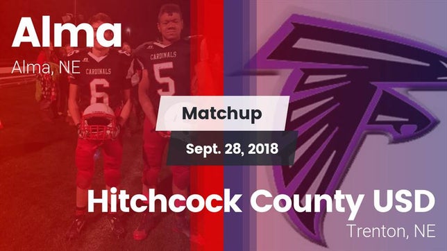Watch this highlight video of the Alma (NE) football team in its game Matchup: Alma  vs. Hitchcock County USD  2018 on Sep 28, 2018
