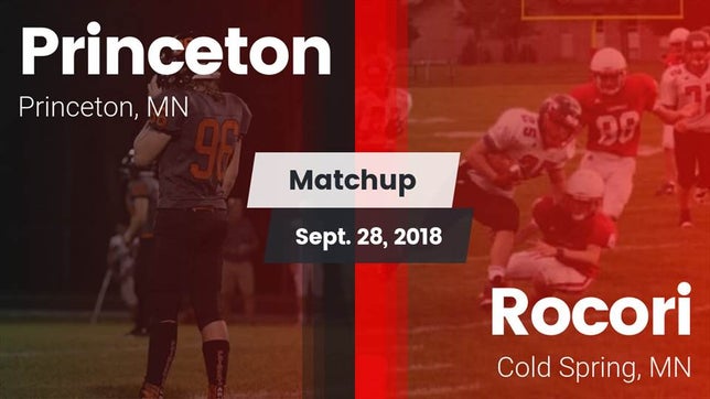 Watch this highlight video of the Princeton (MN) football team in its game Matchup: Princeton High vs. Rocori  2018 on Sep 28, 2018