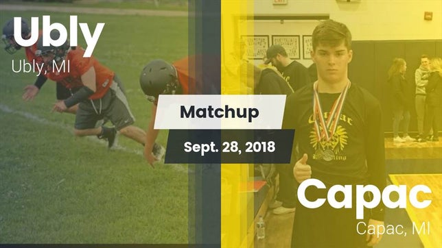 Watch this highlight video of the Ubly (MI) football team in its game Matchup: Ubly  vs. Capac  2018 on Sep 28, 2018