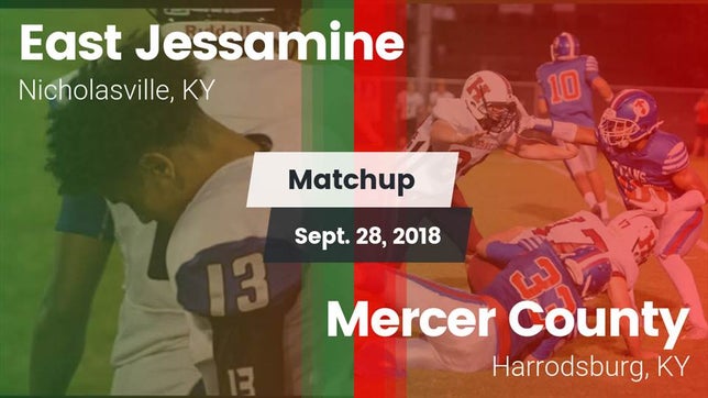 Watch this highlight video of the East Jessamine (Nicholasville, KY) football team in its game Matchup: East Jessamine vs. Mercer County  2018 on Sep 28, 2018