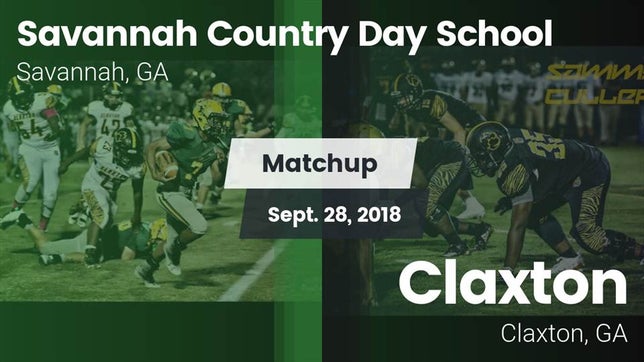 Watch this highlight video of the Savannah Country Day (Savannah, GA) football team in its game Matchup: Savannah Country Day vs. Claxton  2018 on Sep 28, 2018