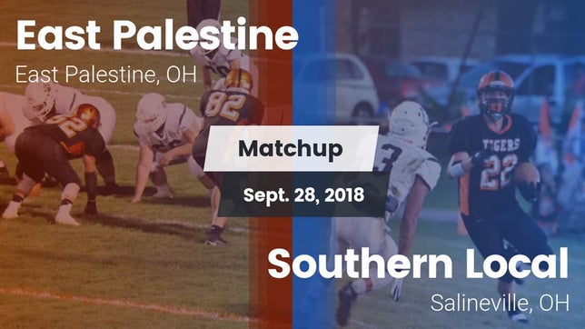 Watch this highlight video of the East Palestine (OH) football team in its game Matchup: East Palestine vs. Southern Local  2018 on Sep 28, 2018