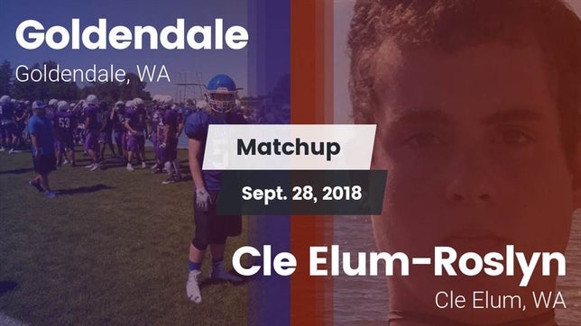 Watch this highlight video of the Goldendale (WA) football team in its game Matchup: Goldendale High vs. Cle Elum-Roslyn  2018 on Sep 28, 2018