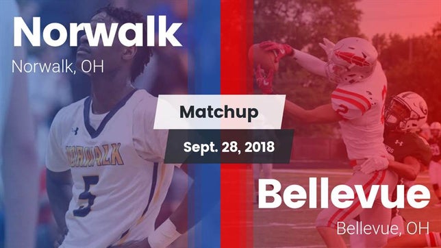 Watch this highlight video of the Norwalk (OH) football team in its game Matchup: Norwalk vs. Bellevue  2018 on Sep 28, 2018