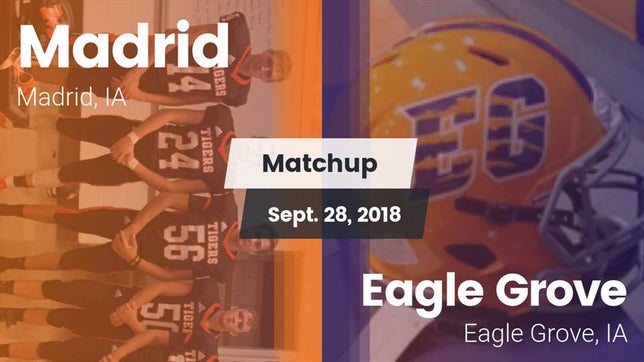 Watch this highlight video of the Madrid (IA) football team in its game Matchup: Madrid vs. Eagle Grove  2018 on Sep 28, 2018