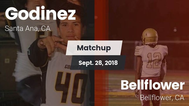 Watch this highlight video of the Godinez Fundamental (Santa Ana, CA) football team in its game Matchup: Godinez  vs. Bellflower  2018 on Sep 28, 2018