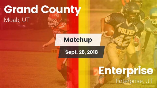Watch this highlight video of the Grand County (Moab, UT) football team in its game Matchup: Grand County vs. Enterprise  2018 on Sep 28, 2018