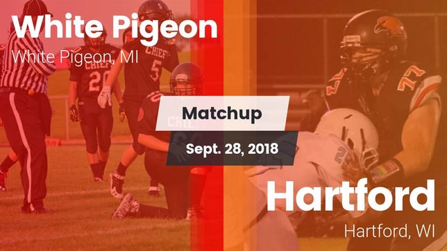 Watch this highlight video of the White Pigeon (MI) football team in its game Matchup: White Pigeon vs. Hartford  2018 on Sep 28, 2018