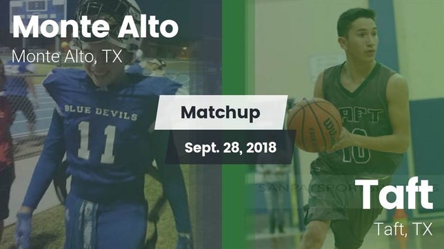 Watch this highlight video of the Monte Alto (TX) football team in its game Matchup: Monte Alto High vs. Taft  2018 on Sep 28, 2018