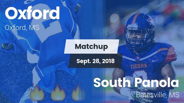 Watch this highlight video of the Oxford (MS) football team in its game Matchup: Oxford  vs. South Panola  2018 on Sep 28, 2018