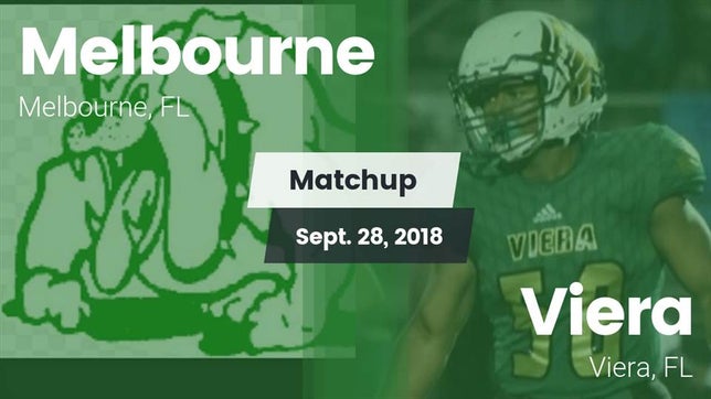 Watch this highlight video of the Melbourne (FL) football team in its game Matchup: Melbourne vs. Viera  2018 on Sep 28, 2018