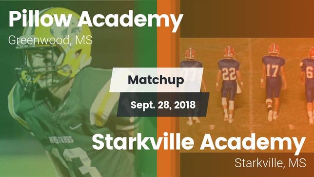 Watch this highlight video of the Pillow Academy (Greenwood, MS) football team in its game Matchup: Pillow Academy vs. Starkville Academy  2018 on Sep 28, 2018