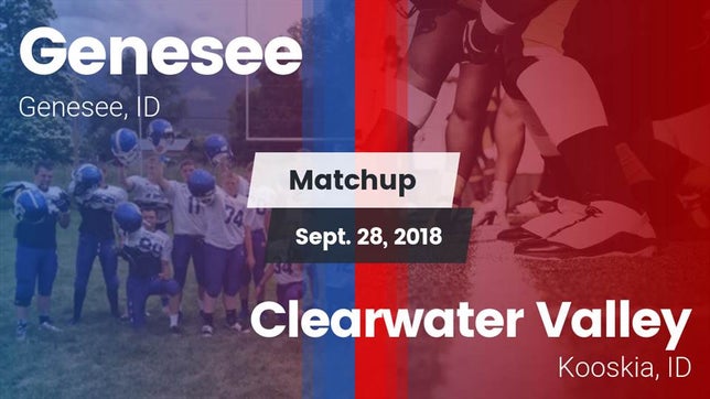 Watch this highlight video of the Genesee (ID) football team in its game Matchup: Genesee vs. Clearwater Valley  2018 on Sep 28, 2018