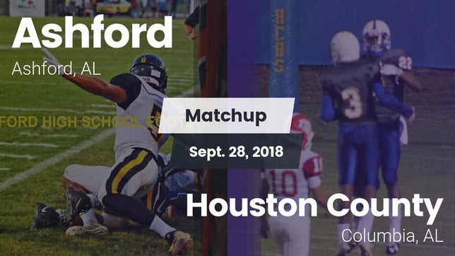 Watch this highlight video of the Ashford (AL) football team in its game Matchup: Ashford  vs. Houston County  2018 on Sep 28, 2018