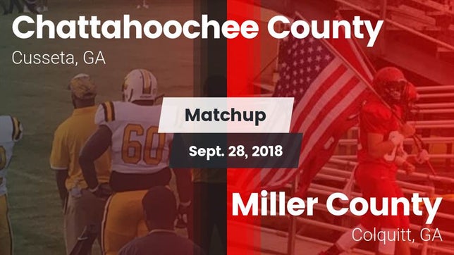 Watch this highlight video of the Chattahoochee County (Cusseta, GA) football team in its game Matchup: Chattahoochee County vs. Miller County  2018 on Sep 28, 2018