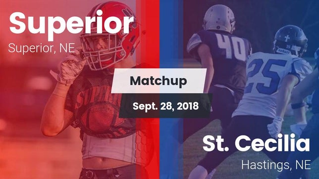 Watch this highlight video of the Superior (NE) football team in its game Matchup: Superior vs. St. Cecilia  2018 on Sep 28, 2018