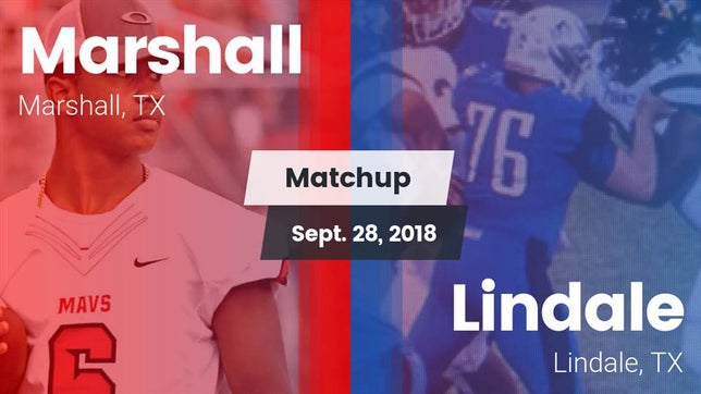 Watch this highlight video of the Marshall (TX) football team in its game Matchup: Marshall  vs. Lindale  2018 on Sep 28, 2018