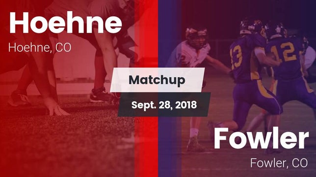 Watch this highlight video of the Hoehne (CO) football team in its game Matchup: Hoehne vs. Fowler  2018 on Sep 28, 2018