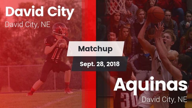 Watch this highlight video of the David City (NE) football team in its game Matchup: David City High vs. Aquinas  2018 on Sep 28, 2018