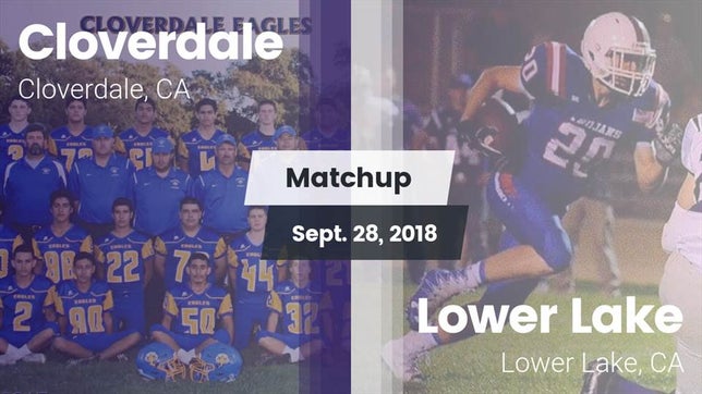 Watch this highlight video of the Cloverdale (CA) football team in its game Matchup: Cloverdale vs. Lower Lake  2018 on Sep 28, 2018