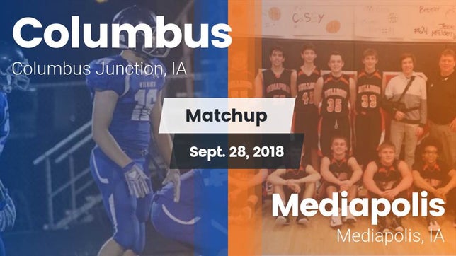 Watch this highlight video of the Columbus (Columbus Junction, IA) football team in its game Matchup: Columbus vs. Mediapolis  2018 on Sep 28, 2018