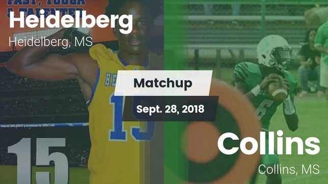 Watch this highlight video of the Heidelberg (MS) football team in its game Matchup: Heidelberg High vs. Collins  2018 on Sep 28, 2018