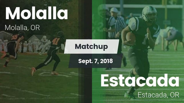 Watch this highlight video of the Molalla (OR) football team in its game Matchup: Molalla  vs. Estacada  2018 on Sep 7, 2018