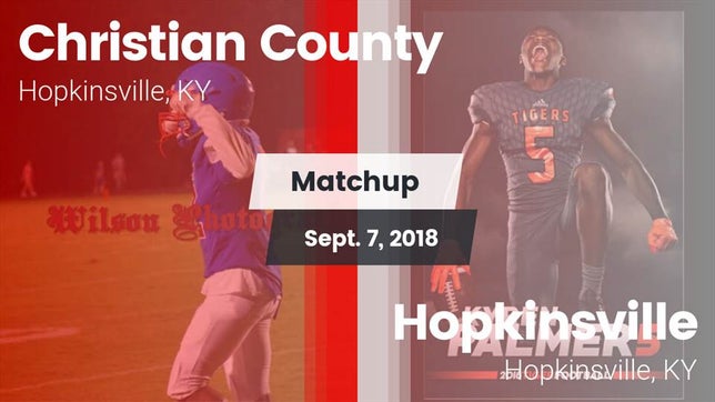 Watch this highlight video of the Christian County (Hopkinsville, KY) football team in its game Matchup: Christian County vs. Hopkinsville  2018 on Sep 7, 2018