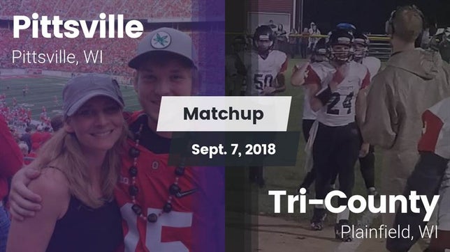 Watch this highlight video of the Pittsville (WI) football team in its game Matchup: Pittsville vs. Tri-County  2018 on Sep 7, 2018