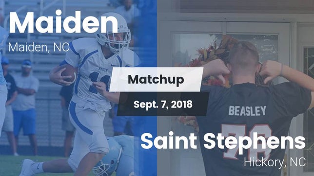 Watch this highlight video of the Maiden (NC) football team in its game Matchup: Maiden vs. Saint Stephens  2018 on Sep 7, 2018