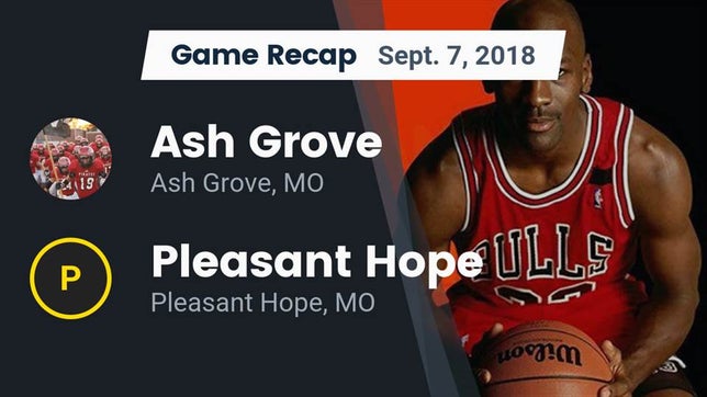 Watch this highlight video of the Ash Grove (MO) football team in its game Recap: Ash Grove  vs. Pleasant Hope  2018 on Sep 7, 2018