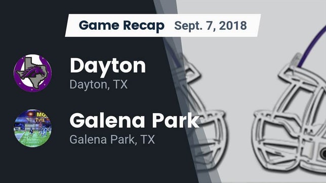 Watch this highlight video of the Dayton (TX) football team in its game Recap: Dayton  vs. Galena Park  2018 on Sep 7, 2018