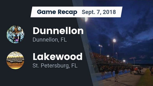 Watch this highlight video of the Dunnellon (FL) football team in its game Recap: Dunnellon  vs. Lakewood  2018 on Sep 7, 2018