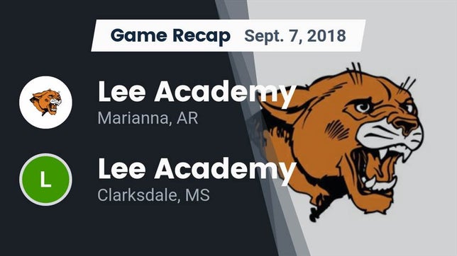 Watch this highlight video of the Lee Academy (Marianna, AR) football team in its game Recap: Lee Academy  vs. Lee Academy  2018 on Sep 7, 2018