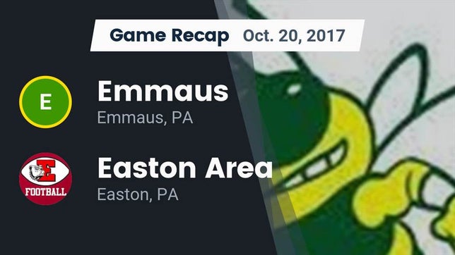 Watch this highlight video of the Emmaus (PA) football team in its game Recap: Emmaus  vs. Easton Area  2017 on Oct 20, 2017