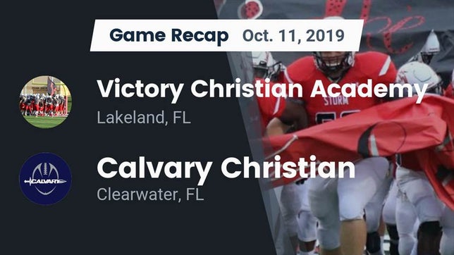 Watch this highlight video of the Victory Christian Academy (Lakeland, FL) football team in its game Recap: Victory Christian Academy vs. Calvary Christian  2019 on Oct 11, 2019
