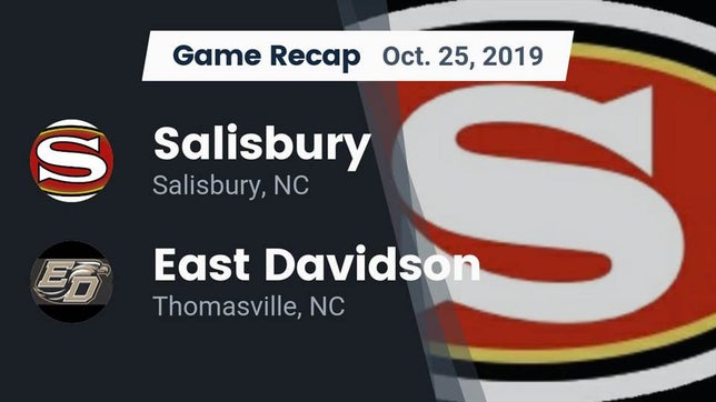 Watch this highlight video of the Salisbury (NC) football team in its game Recap: Salisbury  vs. East Davidson  2019 on Oct 25, 2019