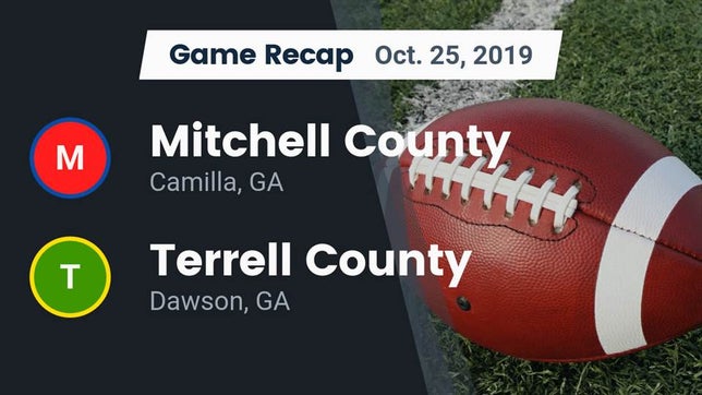 Watch this highlight video of the Mitchell County (Camilla, GA) football team in its game Recap: Mitchell County  vs. Terrell County  2019 on Oct 26, 2019