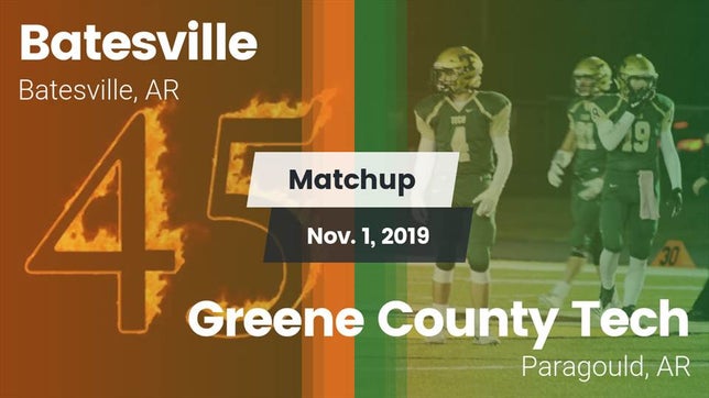 Watch this highlight video of the Batesville (AR) football team in its game Matchup: Batesville High vs. Greene County Tech  2019 on Nov 1, 2019