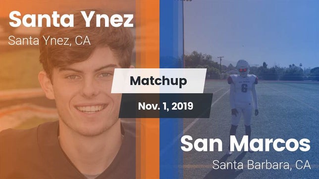 Watch this highlight video of the Santa Ynez (CA) football team in its game Matchup: Santa Ynez High vs. San Marcos  2019 on Nov 1, 2019