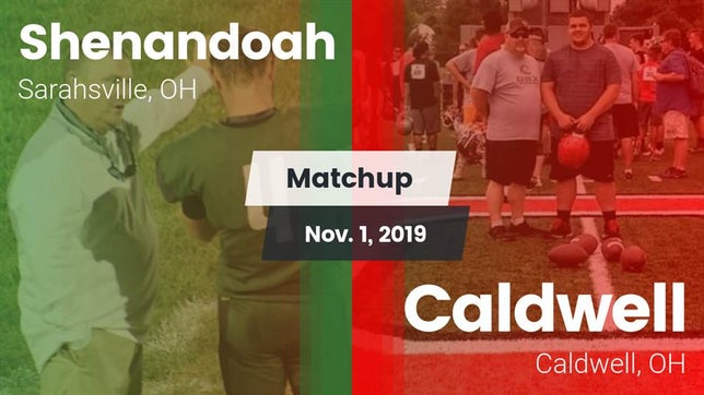 Watch this highlight video of the Shenandoah (Sarahsville, OH) football team in its game Matchup: Shenandoah vs. Caldwell  2019 on Nov 1, 2019